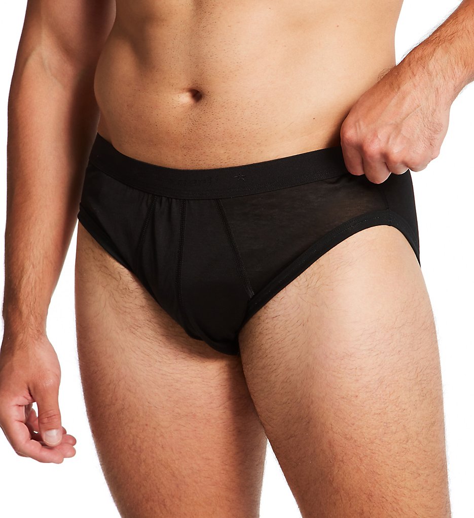 Zimmerli 252-880 Royal Classic Closed Fly Briefs (Black)