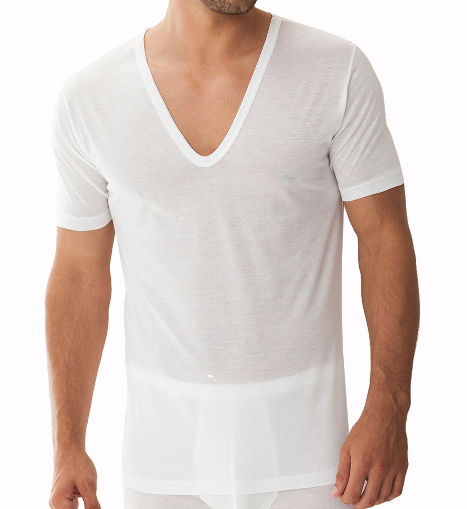 Royal Classic Deep V-Neck T-Shirt WHT XL by Zimmerli