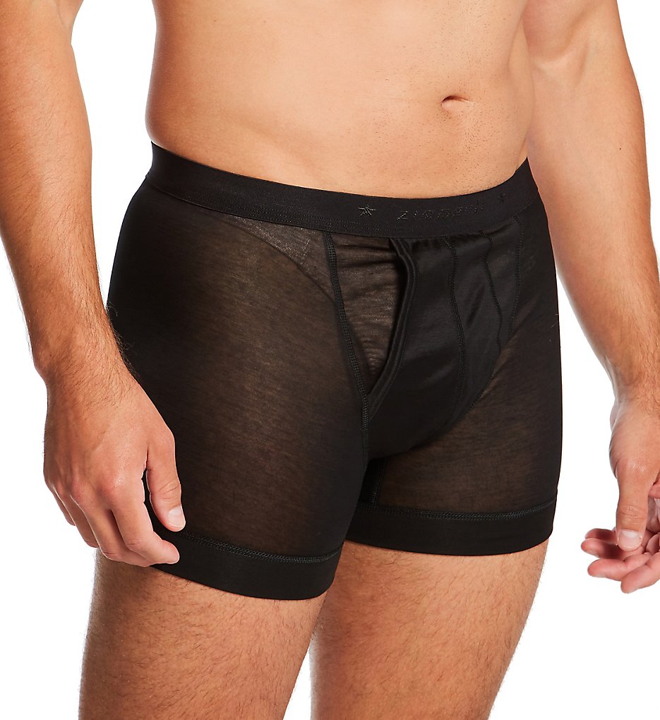 Zimmerli 2528476 Royal Classic Fitted Boxer Briefs (Black)