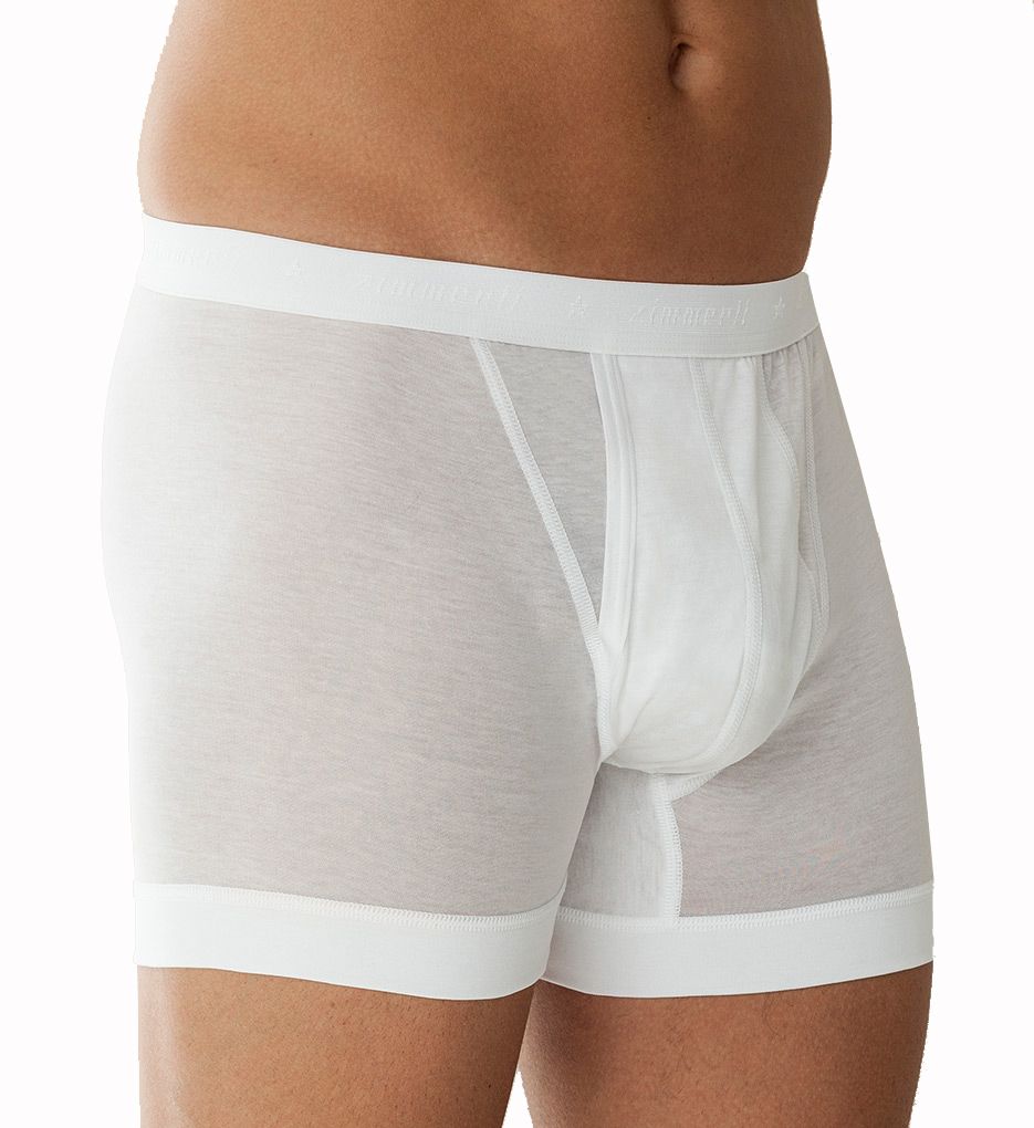 Zimmerli of Switzerland Mercerized Cotton Boxer Briefs White at