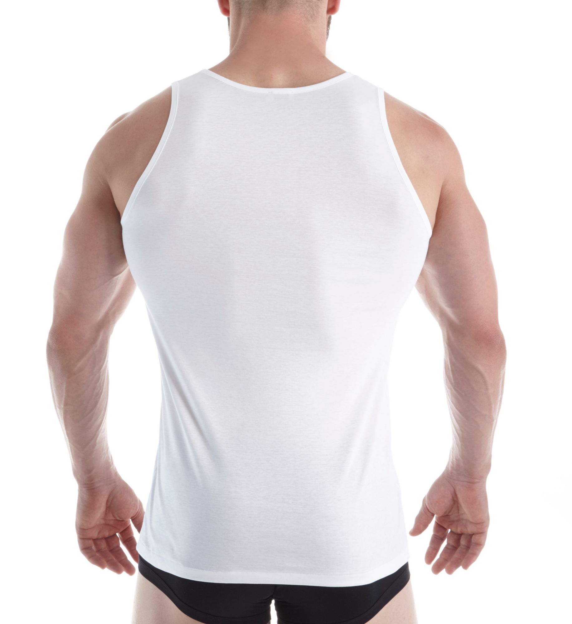 Zimmerli Sea Island Luxury Cotton Tank WHT 2XL  - Image 2