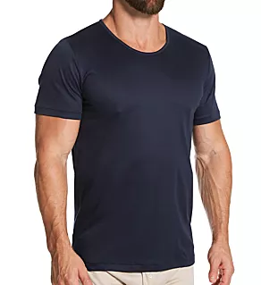 Sea Island Luxury Cotton Crew Neck T-Shirt Navy M
