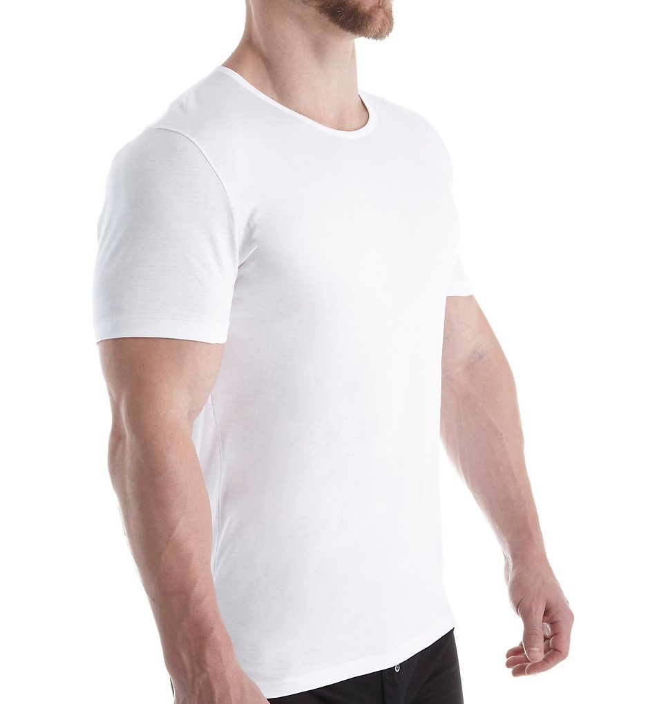 Zimmerli 2861441 Sea Island Luxury Cotton Crew Neck T-Shirt (White)