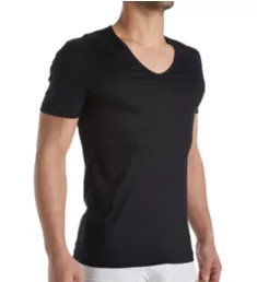 Sea Island Luxury Cotton V Neck T-Shirt BLK XL