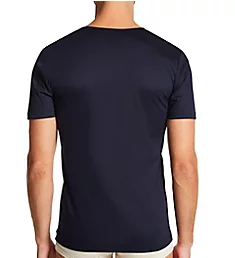 Sea Island Luxury Cotton V Neck T-Shirt Navy M