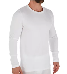 Sea Island Luxury Cotton Long Sleeve T-Shirt WHT S