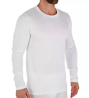 Sea Island Luxury Cotton Long Sleeve T-Shirt WHT 2XL