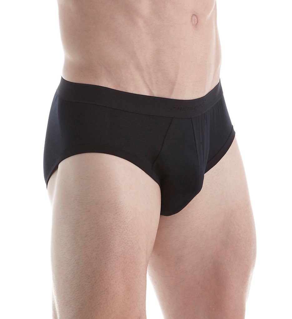 Zimmerli 2861444 Sea Island Luxury Cotton Briefs (Black)