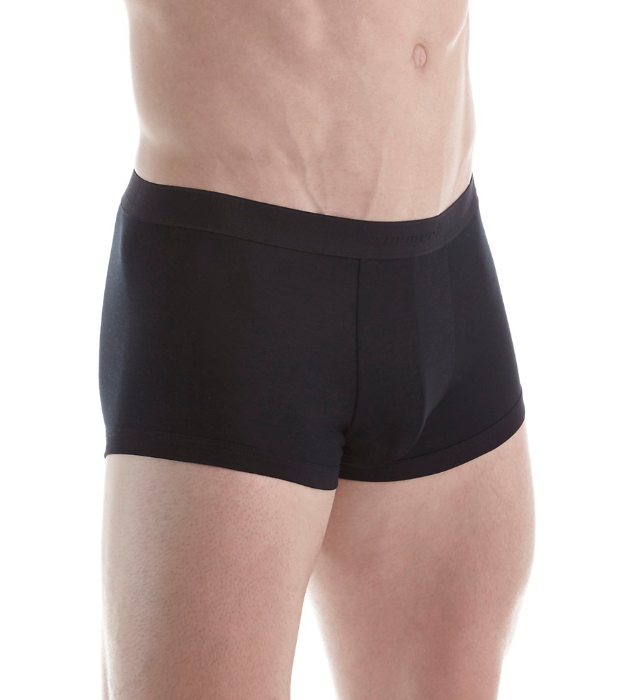 Zimmerli 2861445 Sea Island Luxury Cotton Trunk (Black)
