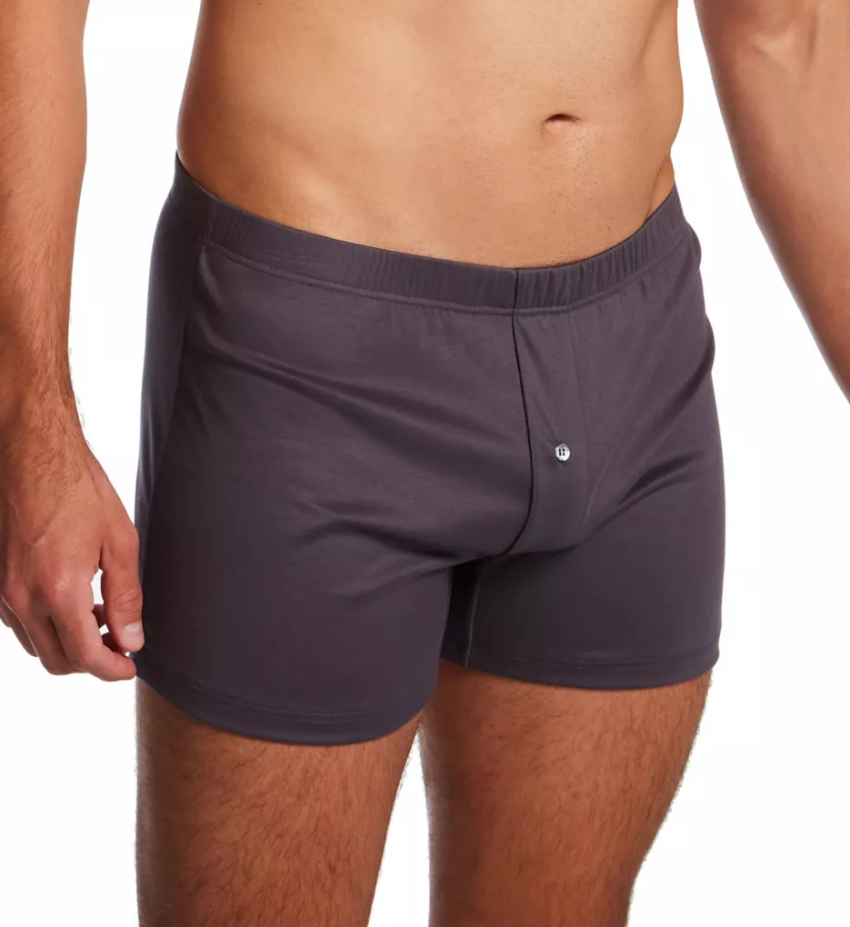 Sea Island Luxury Cotton Boxer Brief Dark Grey XL