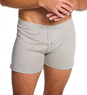 Sea Island Luxury Cotton Boxer Brief Grey Melange L