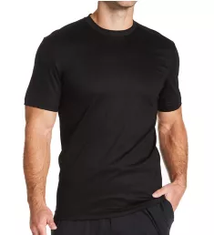 Sea Island Luxury Cotton Wide Crew Neck T-Shirt BLK L