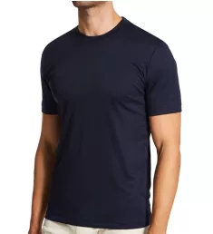 Sea Island Luxury Cotton Wide Crew Neck T-Shirt Navy M