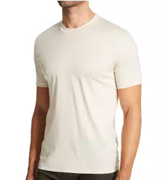 Sea Island Luxury Cotton Wide Crew Neck T-Shirt Sand L