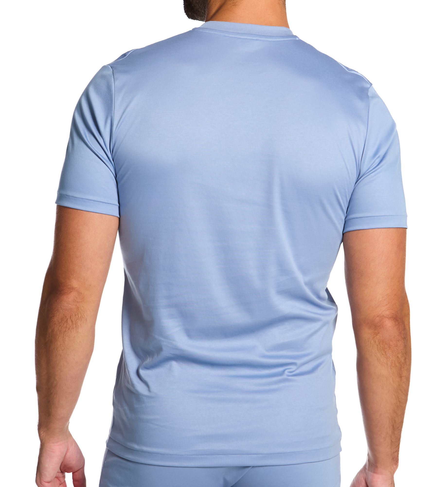 Zimmerli Sea Island Luxury Cotton Wide Crew Neck T-Shirt Mountain Lake 2XL  - Image 2