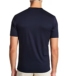 Sea Island Luxury Cotton Wide Crew Neck T-Shirt Navy M