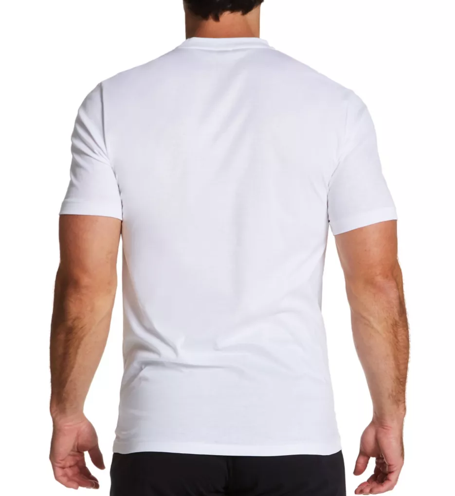 Sea Island Luxury Cotton Wide Crew Neck T-Shirt WHT S
