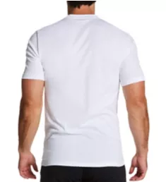 Sea Island Luxury Cotton Wide Crew Neck T-Shirt WHT S