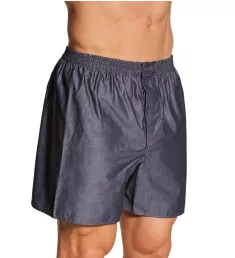 Cotton Woven Button Fly Boxer DkGrMe S