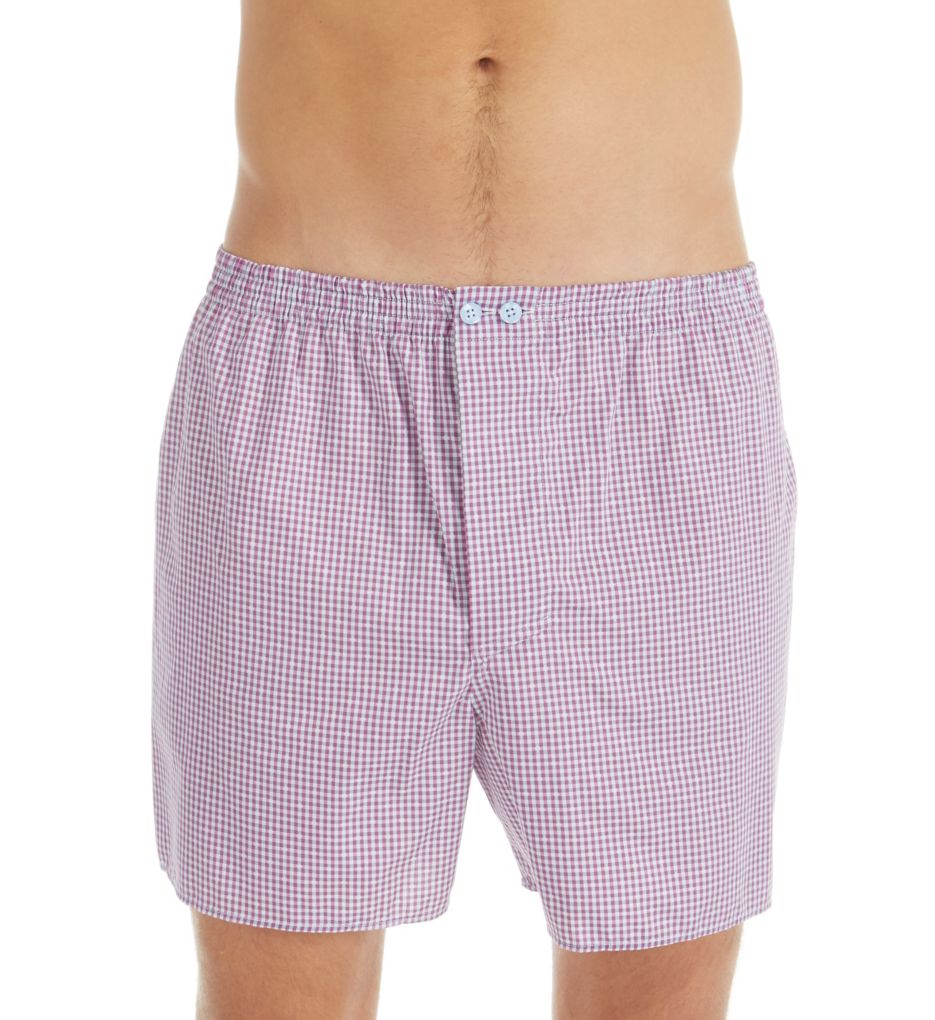 Sailors Paradise 100% Cotton Check Boxer Shorts-fs