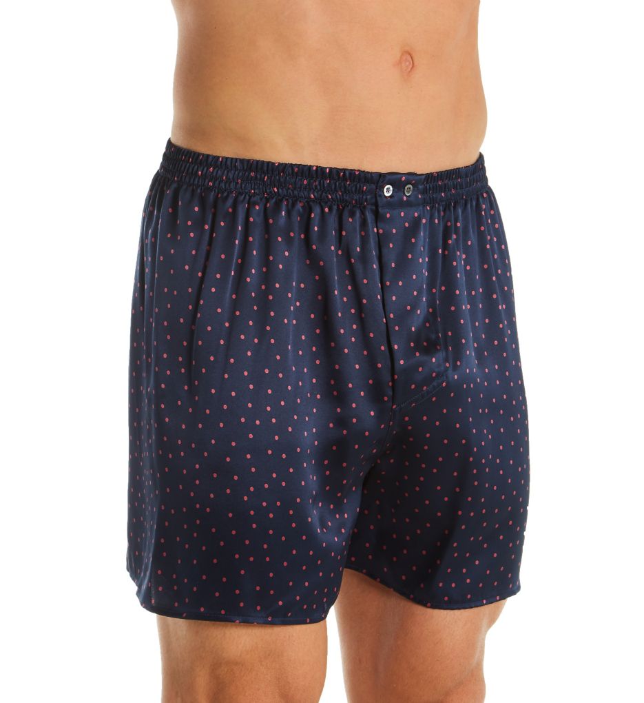 100% Silk Solid Boxers Dots XL by Zimmerli