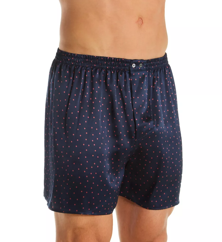 100% Silk Solid Boxers Dots XL