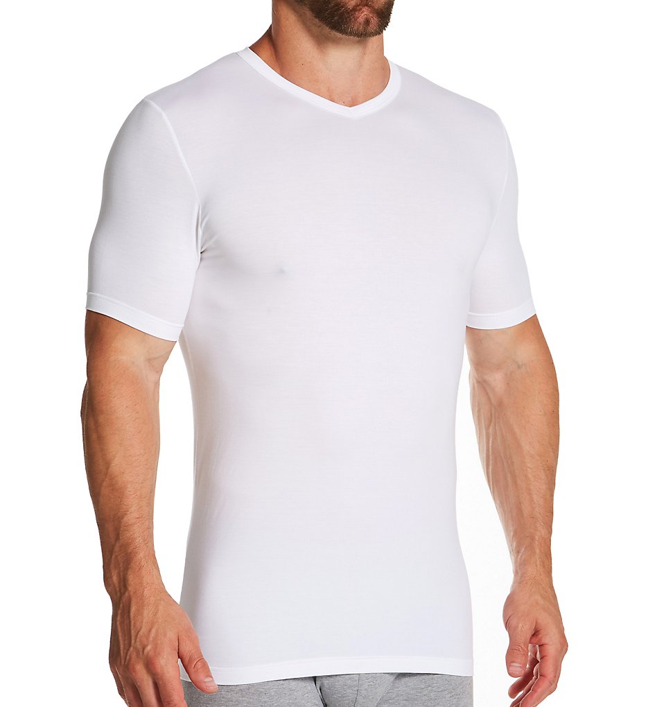 Zimmerli 7001346 Pureness V-Neck T-Shirt (White)