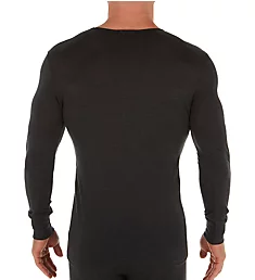Wool & Silk Blend Long Sleeve T-Shirt CHAR S