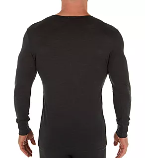 Wool & Silk Blend Long Sleeve T-Shirt CHAR L