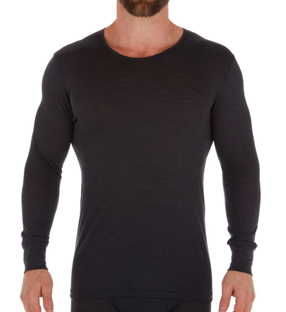 Wool & Silk Blend Long Sleeve T-Shirt-fs