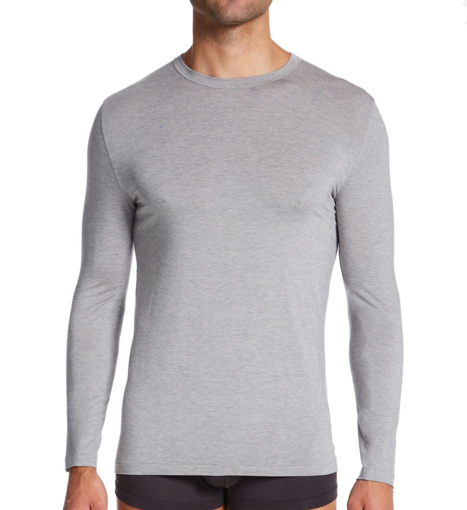 Cozy Comfort Long Sleeve Slim Fit Crew Shirt-fs