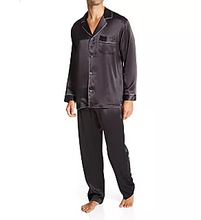 100% Silk Long Sleeve Pajama Set Antha 2XL