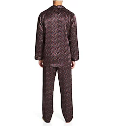 100% Silk Long Sleeve Pajama Set Leafs S