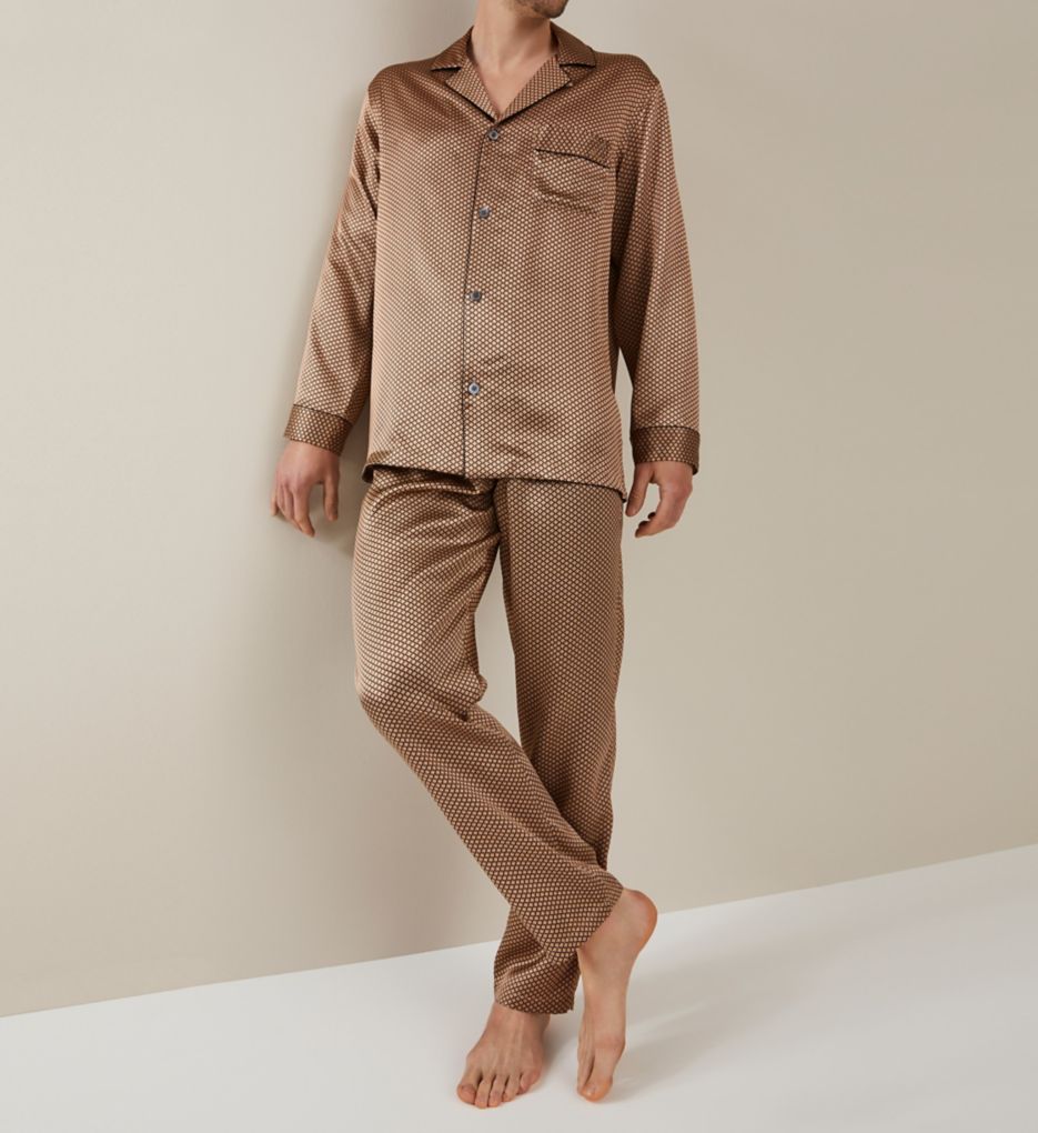 100% Long Sleeve Silk Pajama Set