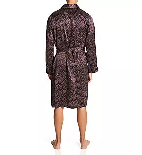 100% Silk Long Sleeve Robe Leafs 2XL