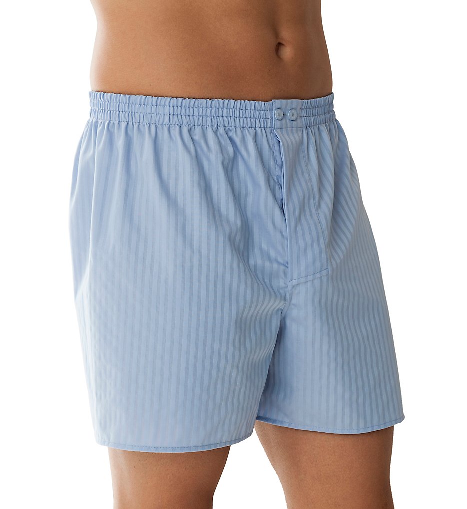 Zimmerli 8002 Cotton Woven Shadow Stripe Boxers (Light Blue)