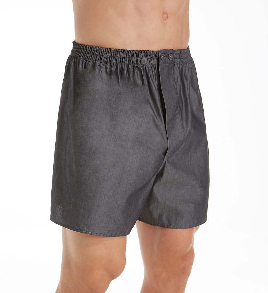 Zimmerli 8008 2 Ply End on End Boxer Short (Charcoal)