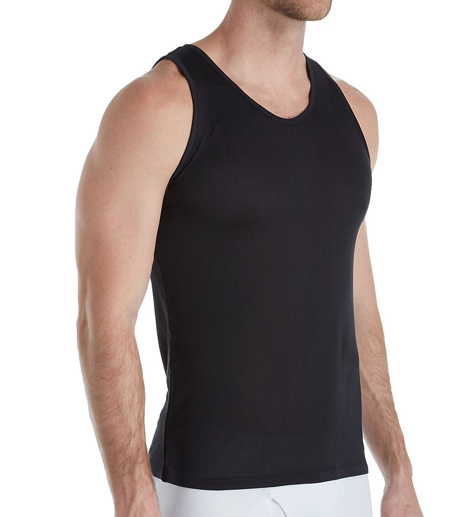 Zimmerli 8521405 Raw Charmeuse Silk De Luxe Tank (Black)