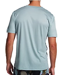Sustainable Luxury Short Sleeve V-Neck T-Shirt Blue Grey M