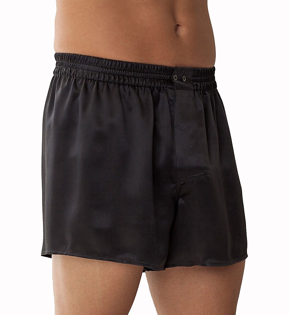 Zimmerli ZN12 100% Silk Solid Boxers (Charcoal)